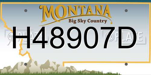 H48907D Montana License Plate