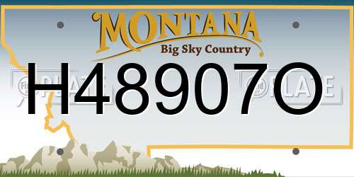 H48907O Montana License Plate