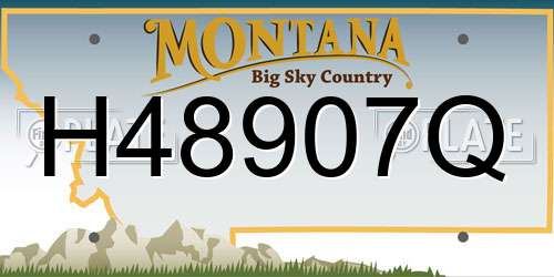 H48907Q Montana License Plate