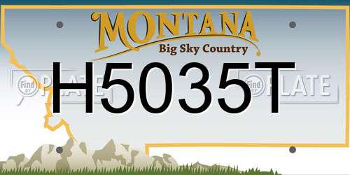 H5035T Montana License Plate