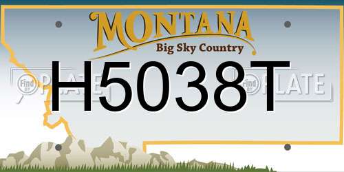 H5038T Montana License Plate