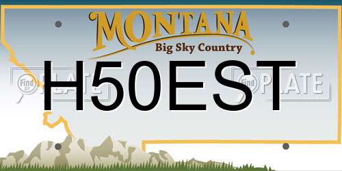 H50EST Montana License Plate