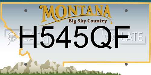 H545QF Montana License Plate