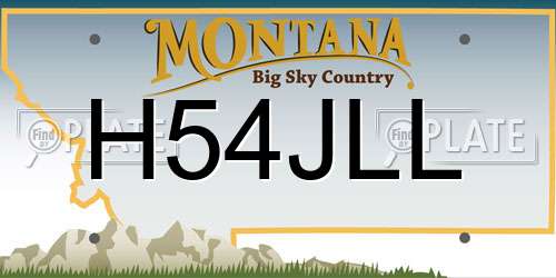 H54JLL Montana License Plate