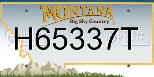H65337T Montana License Plate