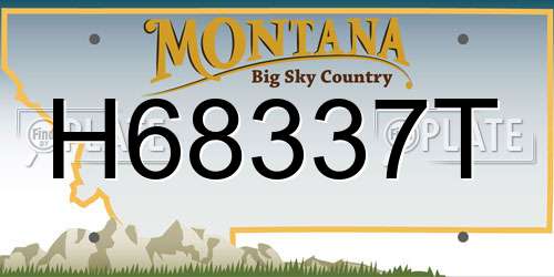 H68337T Montana License Plate