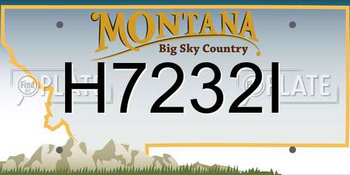 H7232I Montana License Plate