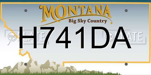 H741DA Montana License Plate