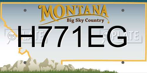 H771EG Montana License Plate