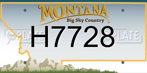 H7728 Montana License Plate