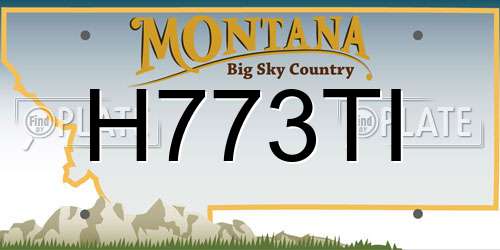 H773TI Montana License Plate