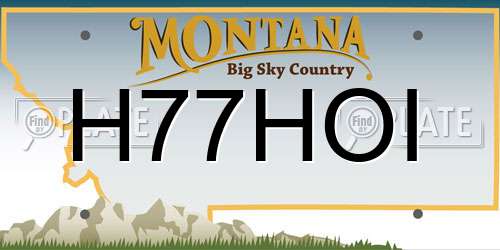 H77HOI Montana License Plate