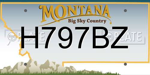 H797BZ Montana License Plate