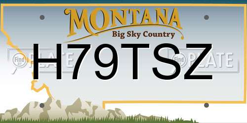 H79TSZ Montana License Plate