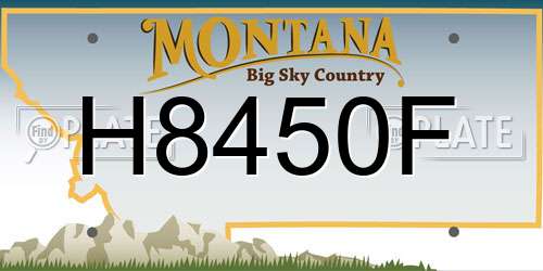 H8450F Montana License Plate