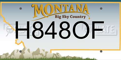 H848OF Montana License Plate