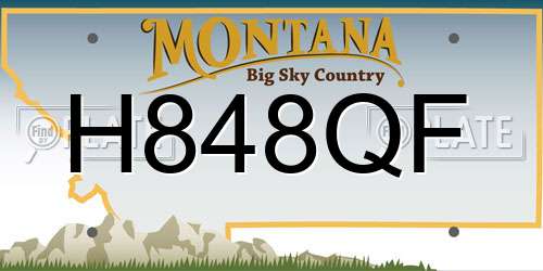 H848QF Montana License Plate