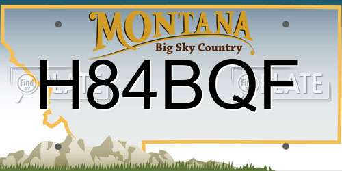 H84BQF Montana License Plate