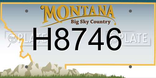 H8746 Montana License Plate