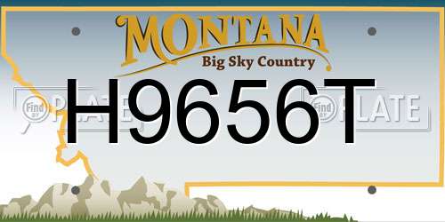 H9656T Montana License Plate