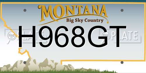H968GT Montana License Plate