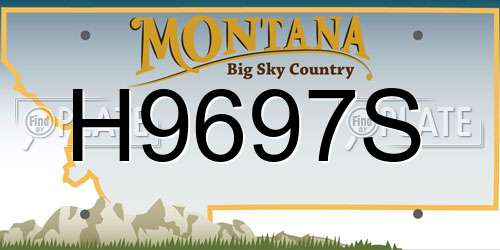 H9697S Montana License Plate
