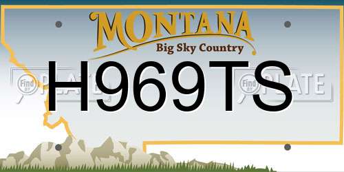 H969TS Montana License Plate