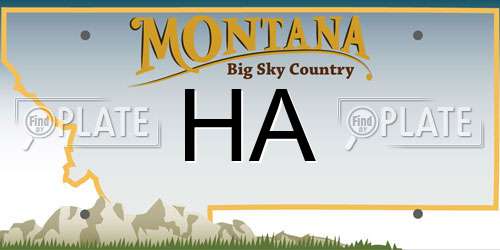 HA Montana License Plate