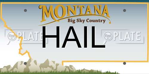 HAIL Montana License Plate