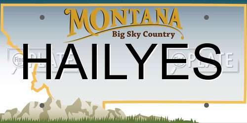 HAILYES Montana License Plate