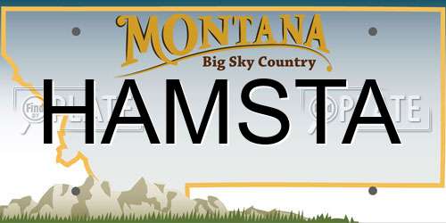 HAMSTA Montana License Plate