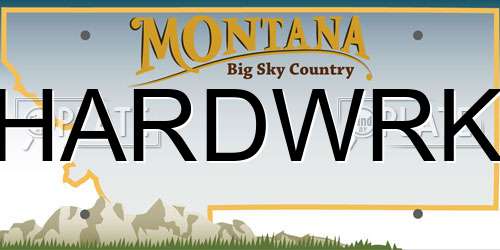 HARDWRK Montana License Plate
