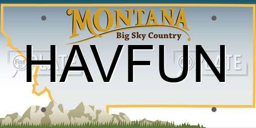 HAVFUN Montana License Plate