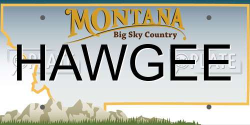 HAWGEE Montana License Plate