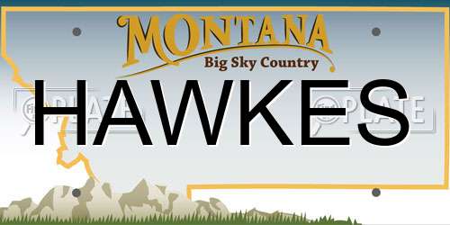 HAWKES Montana License Plate