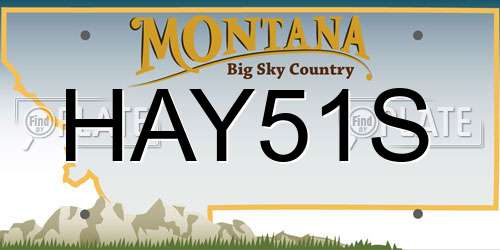 HAY51S Montana License Plate