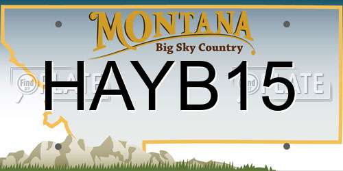 HAYB15 Montana License Plate