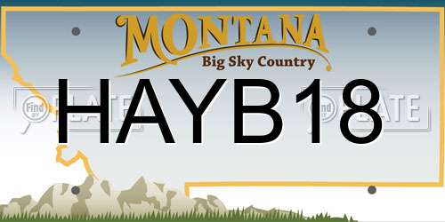 HAYB18 Montana License Plate