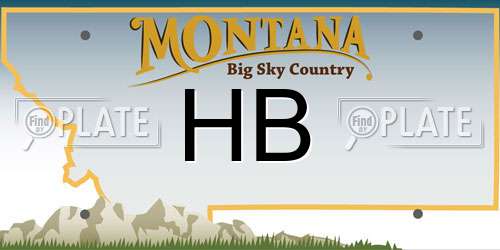 HB Montana License Plate