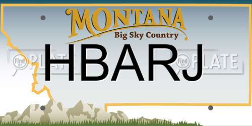 HBARJ Montana License Plate