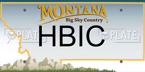 HBIC Montana License Plate