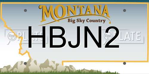 HBJN2 Montana License Plate