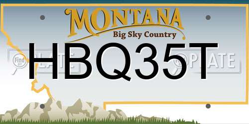 HBQ35T Montana License Plate