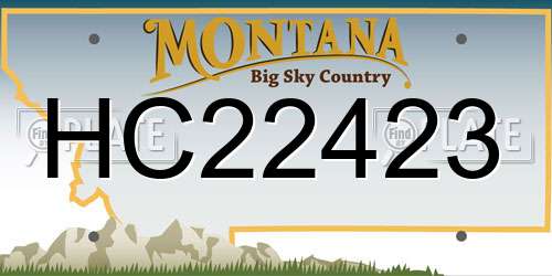 HC22423 Montana License Plate