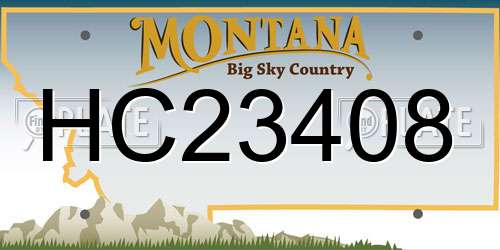 HC23408 Montana License Plate