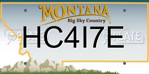 HC4I7E Montana License Plate
