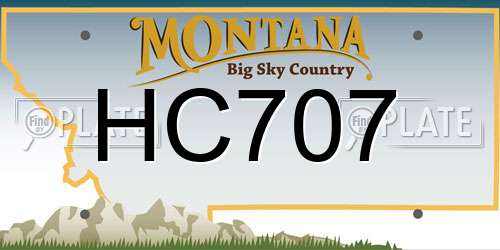 HC707 Montana License Plate