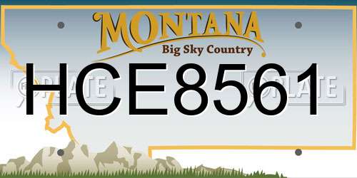 HCE8561 Montana License Plate