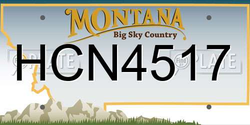 HCN4517 Montana License Plate