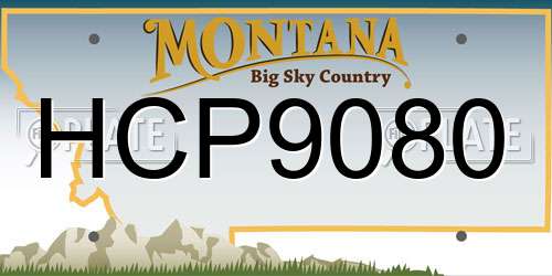 HCP9080 Montana License Plate